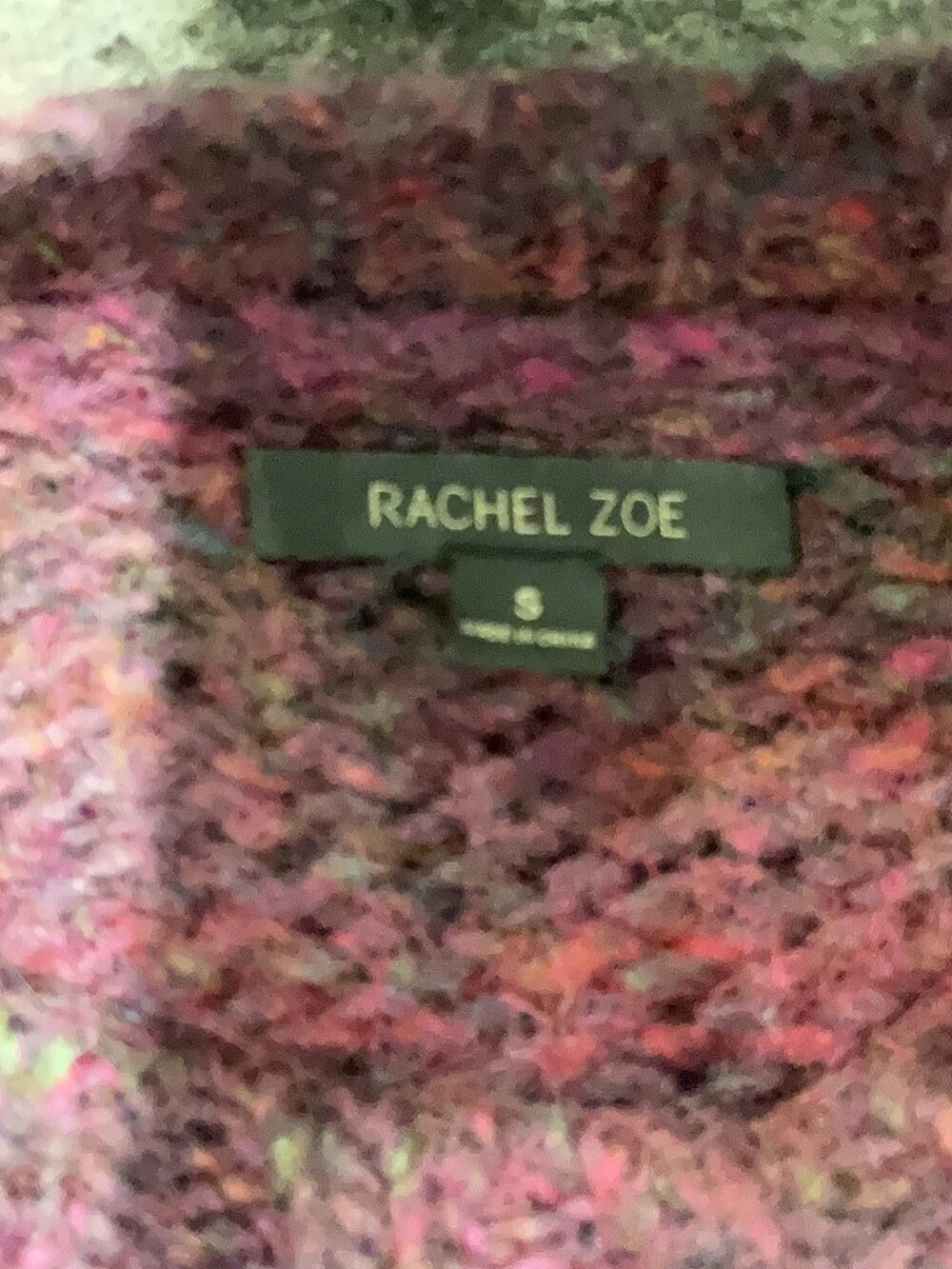 Rachel Zoe Purple Sweater Dress Size S – Wool Alpaca Blend Mini Length - Picture 5 of 6